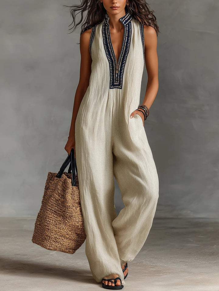 Fiamma  | Ärmlös jumpsuit med hög krage