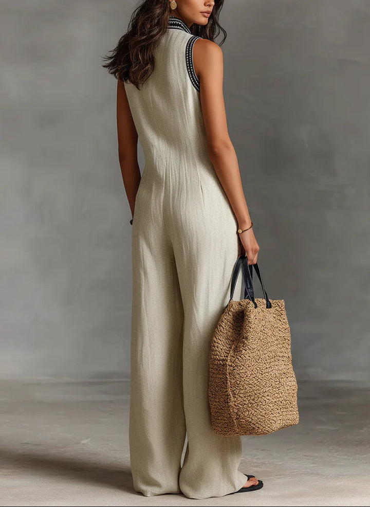 Fiamma  | Ärmlös jumpsuit med hög krage