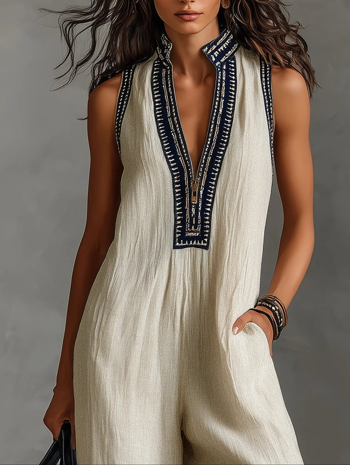 Fiamma  | Ärmlös jumpsuit med hög krage