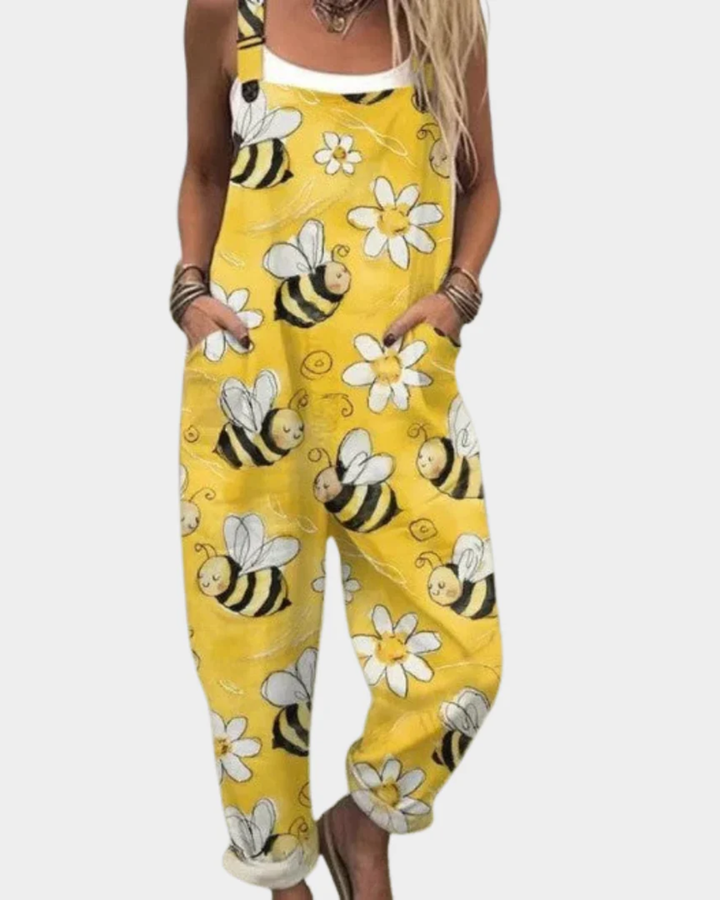 Bekväm tryckt overall/jumpsuit