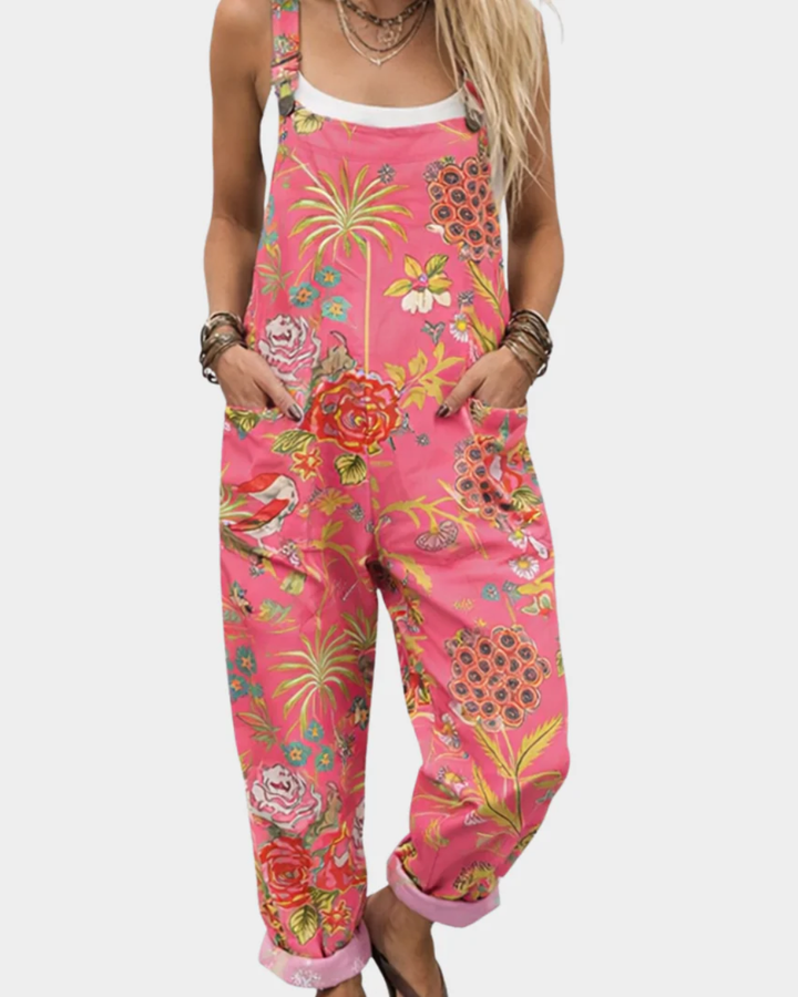 Bekväm tryckt overall/jumpsuit