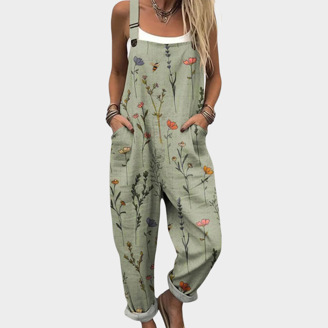 Bekväm tryckt overall/jumpsuit