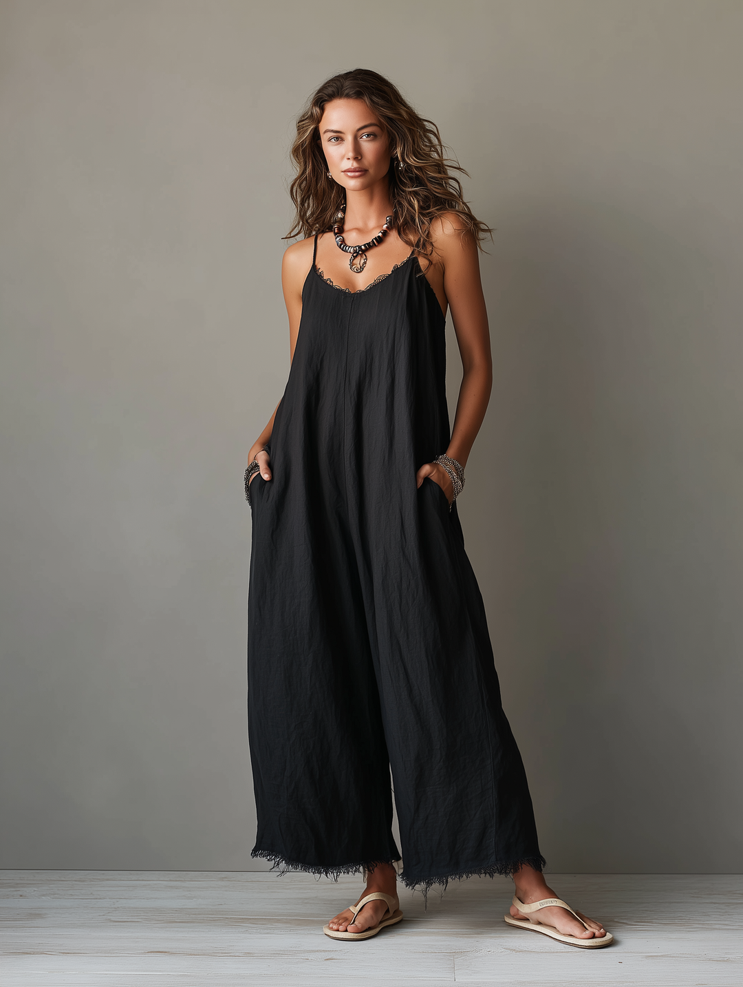 Nora | Minimalistisk linneoverall