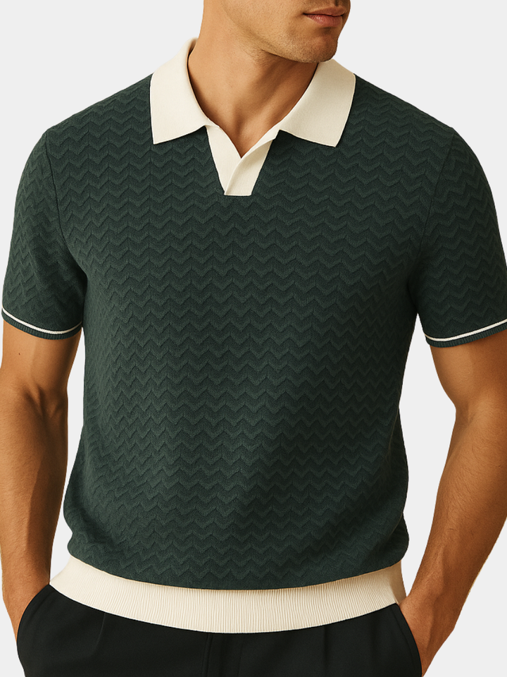 Lucien | Polo i texturerat premiumtyg