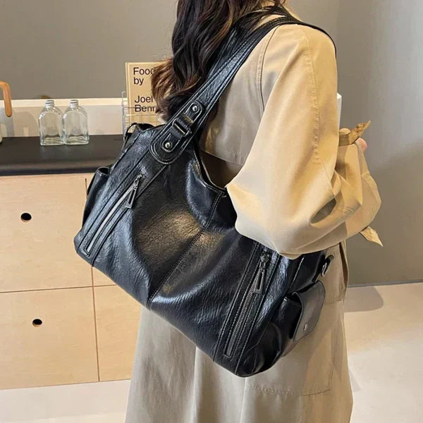 Amira - läder toteväska