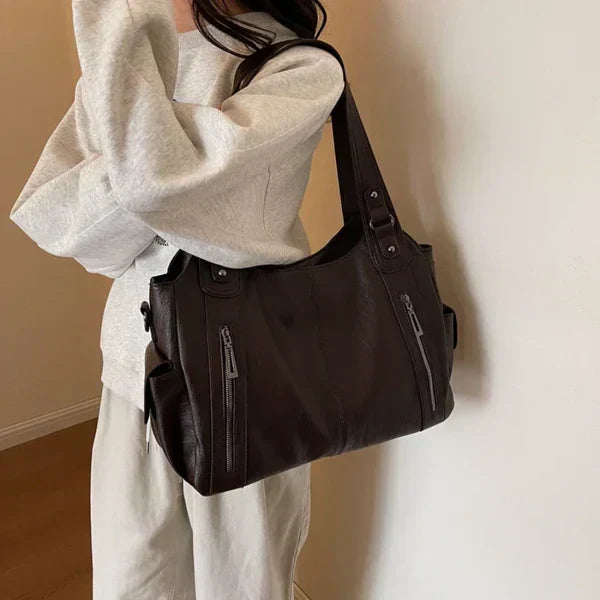 Amira - läder toteväska