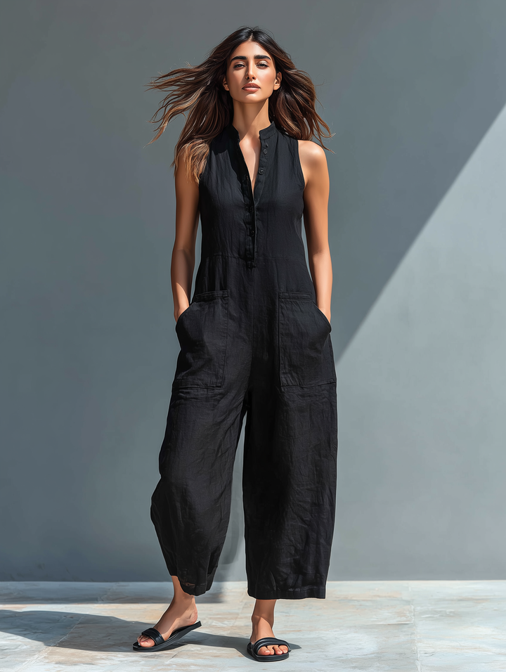 Signe™ | Luftig Linnejumpsuit