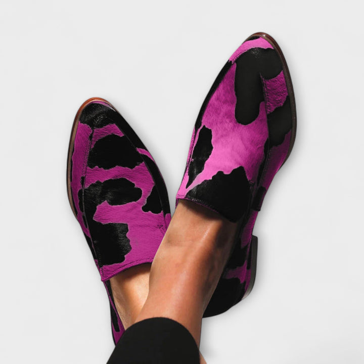 Serena - ko-mönstrade statement-loafers