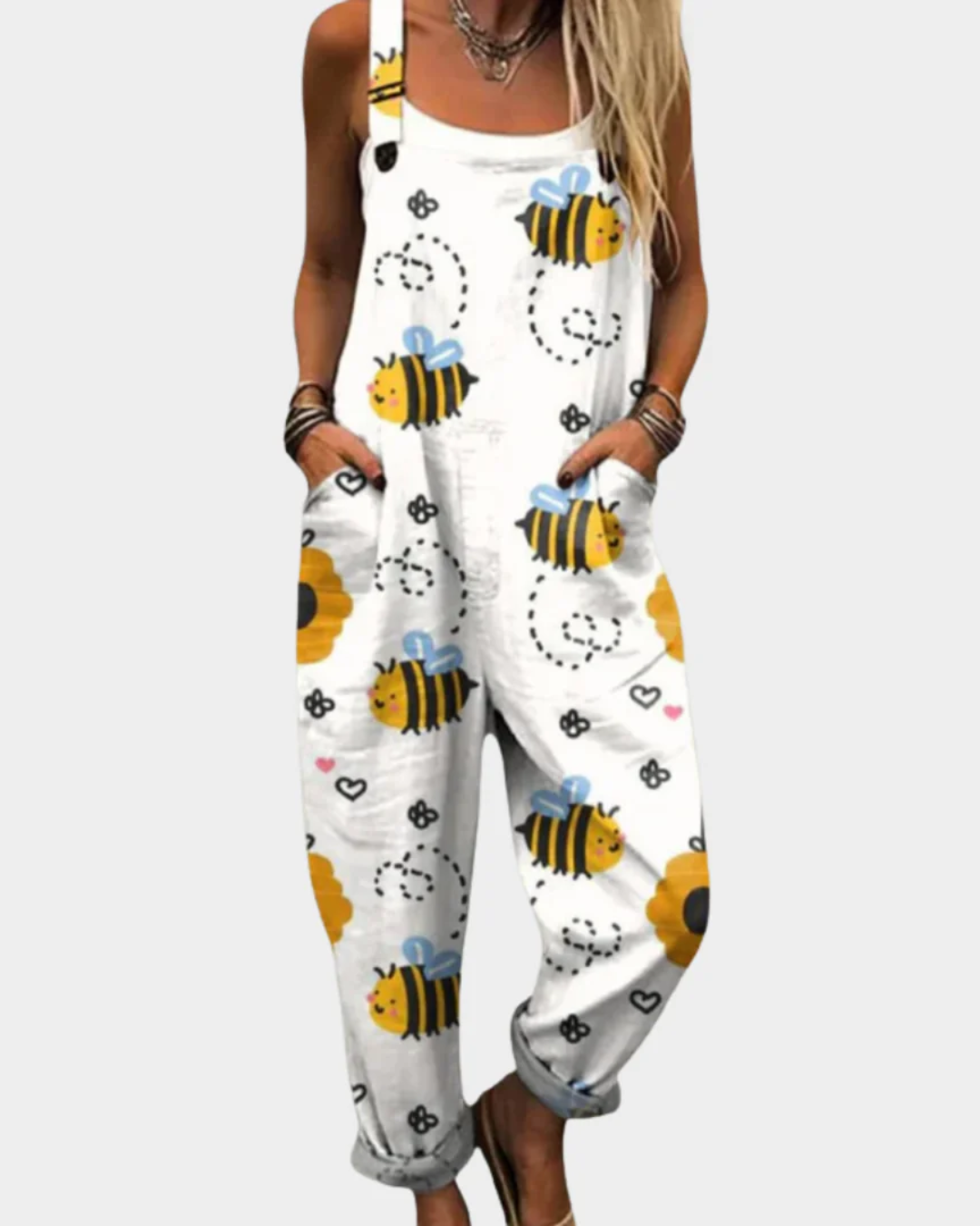 Bekväm tryckt overall/jumpsuit