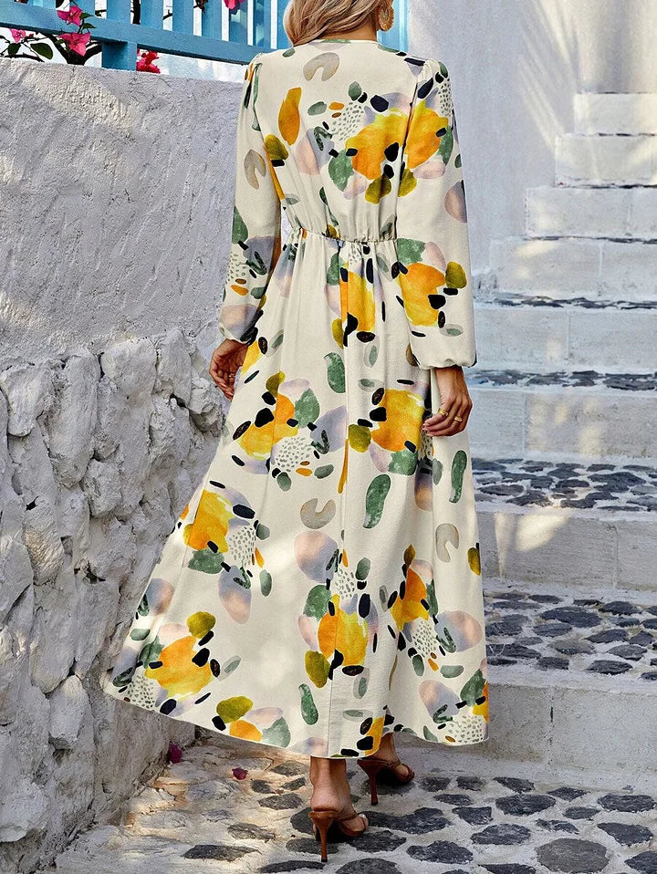 Elise - Blommig Charm Maxi Klänning