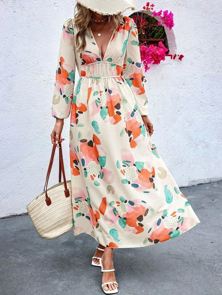 Elise - Blommig Charm Maxi Klänning