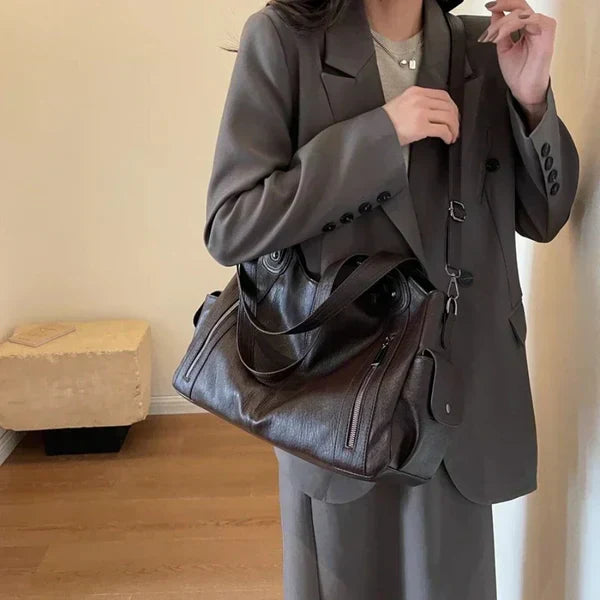 Amira - läder toteväska
