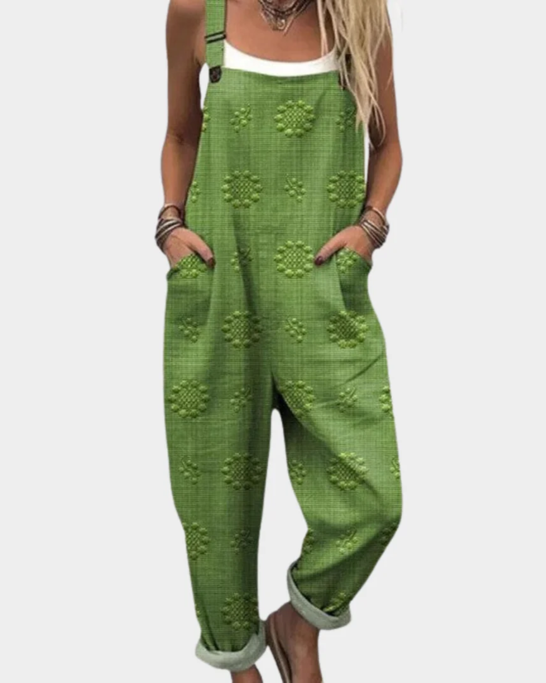 Bekväm tryckt overall/jumpsuit