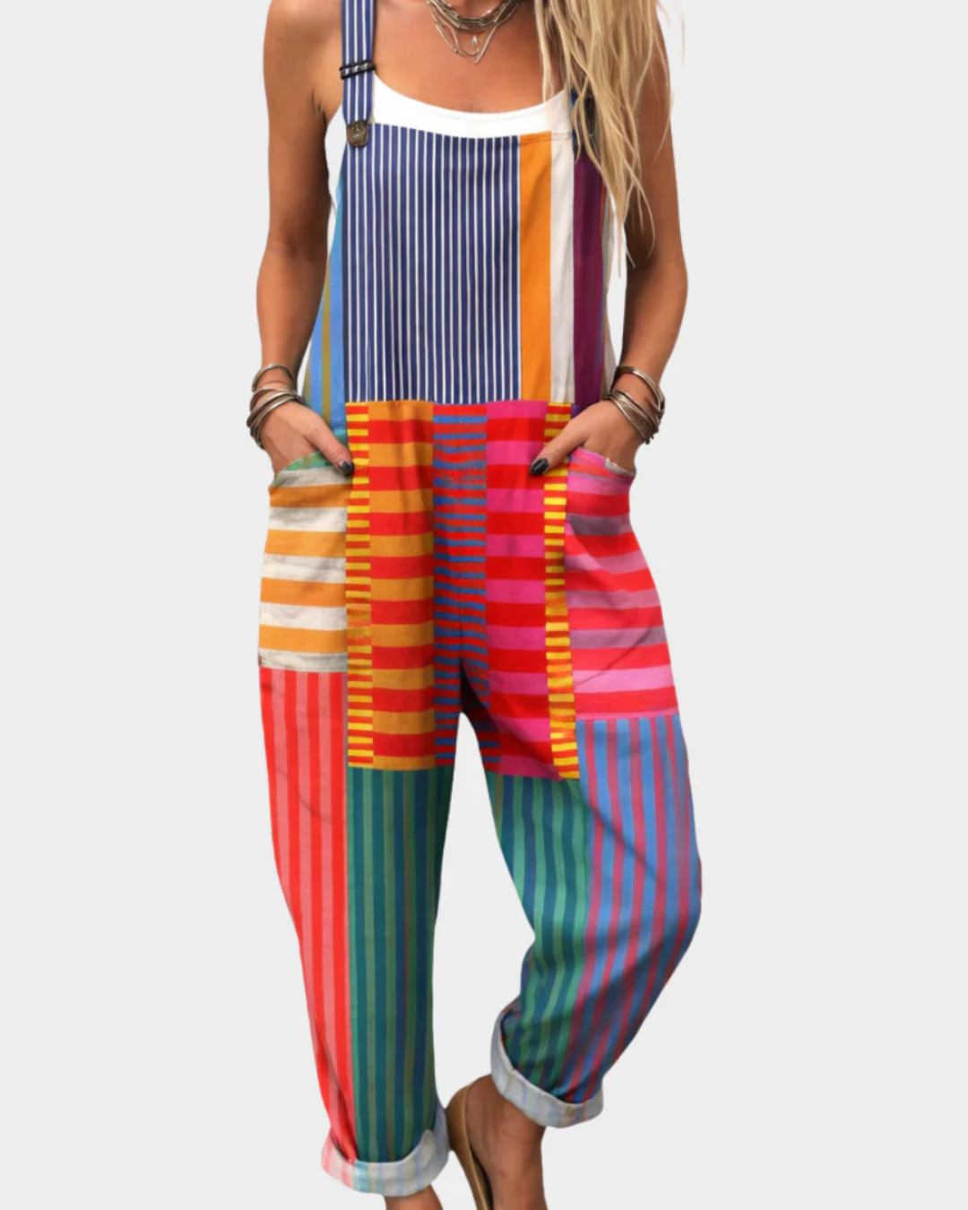 Bekväm tryckt overall/jumpsuit