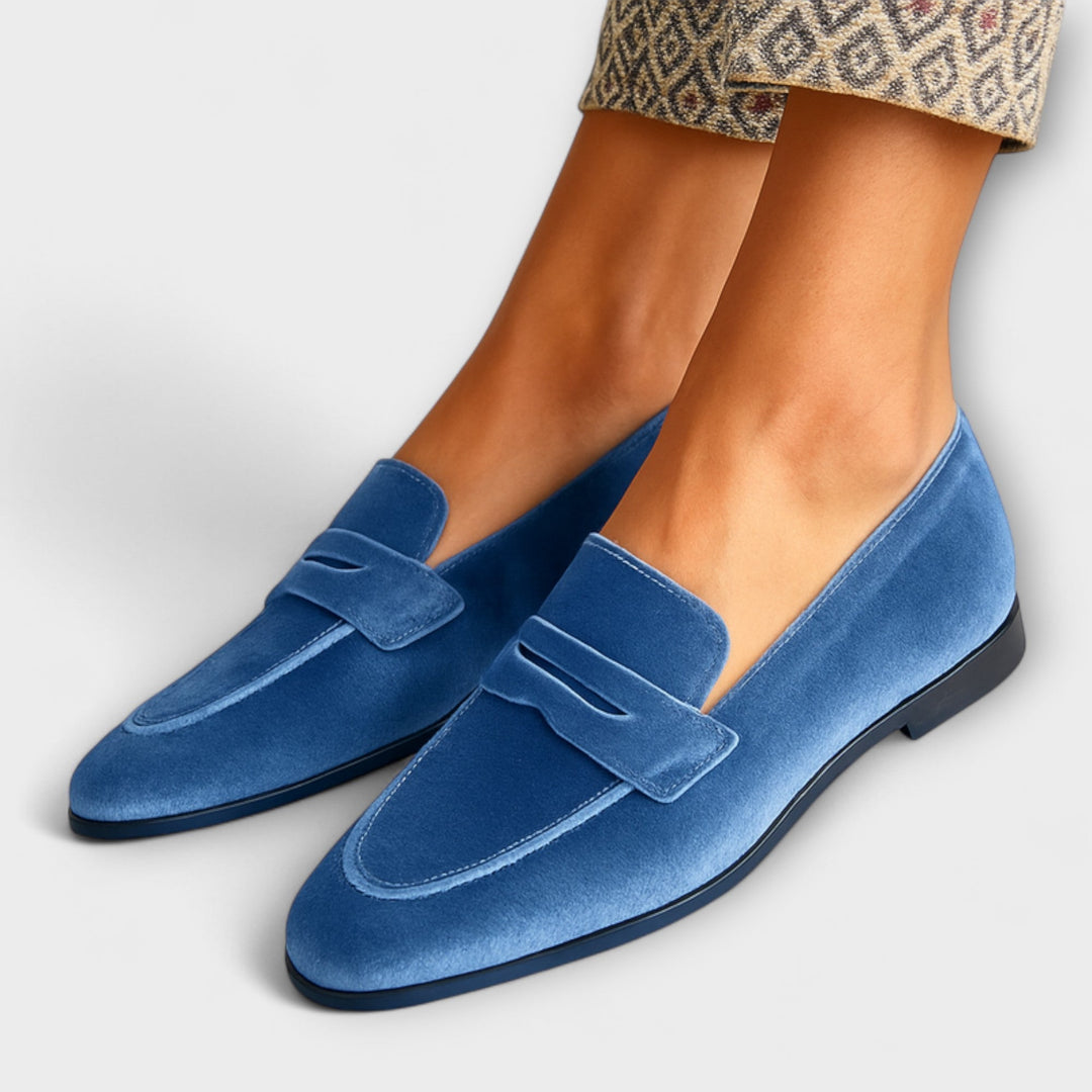 Monica - Lyxiga sammetloafers