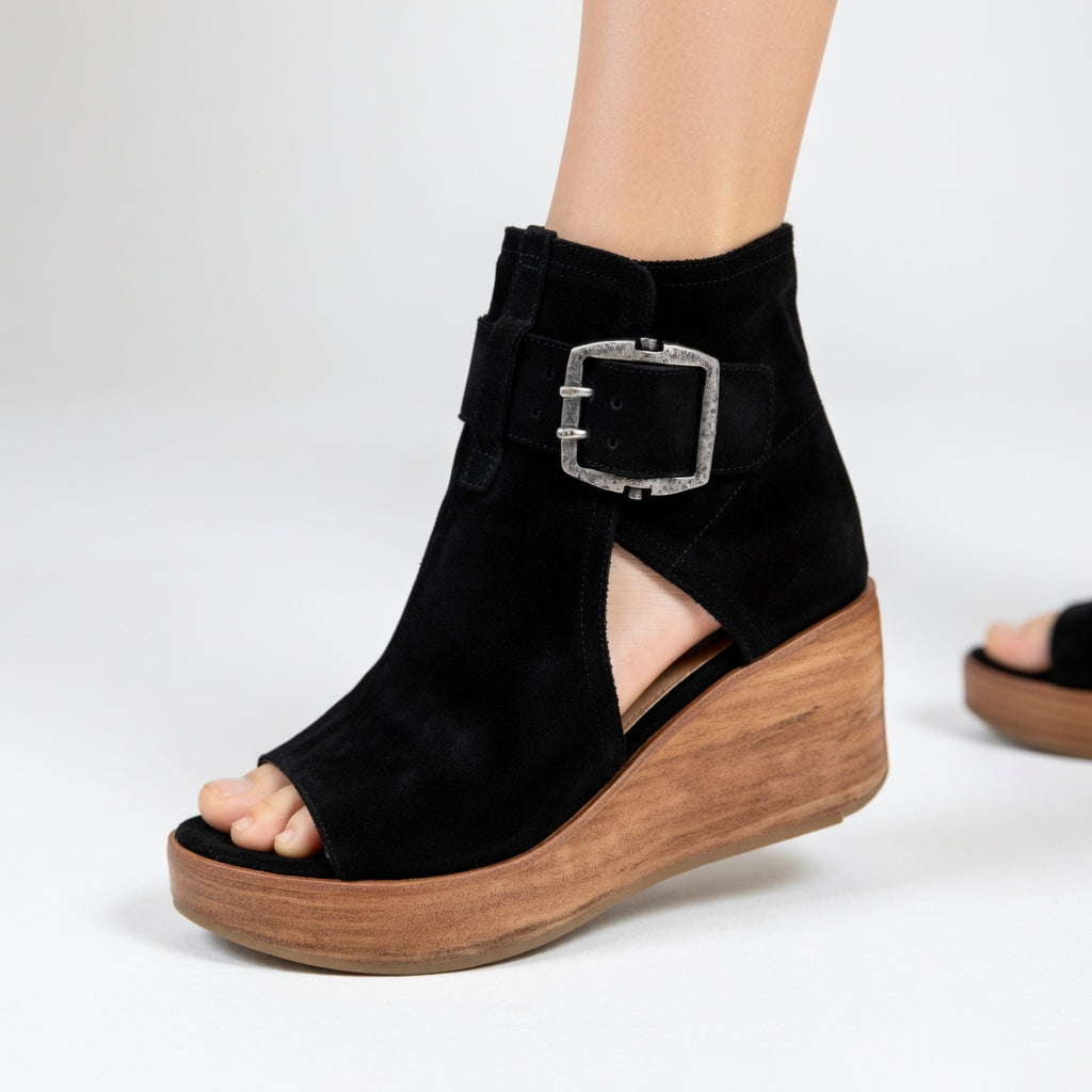 Sarah™ — Öppen tå kilklackstövletter i modern stil