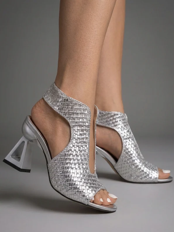 Vera | Eleganta sandaletter med glittrande remmar