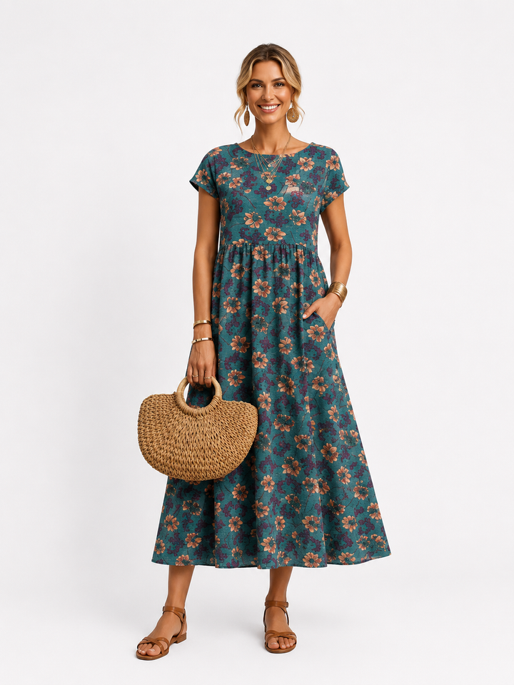 Florene | Kortärmad sommarklänning