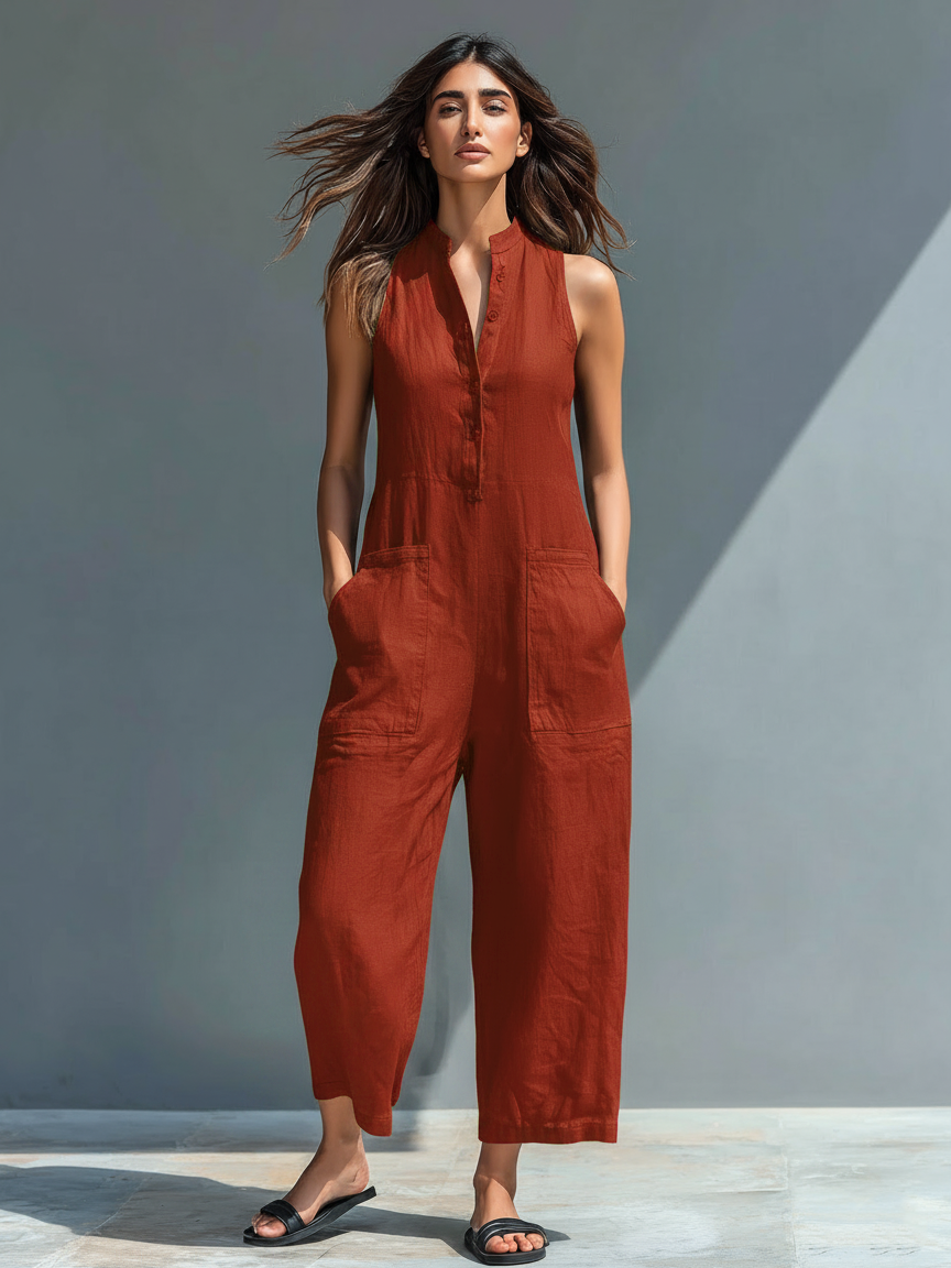 Signe™ | Luftig Linnejumpsuit