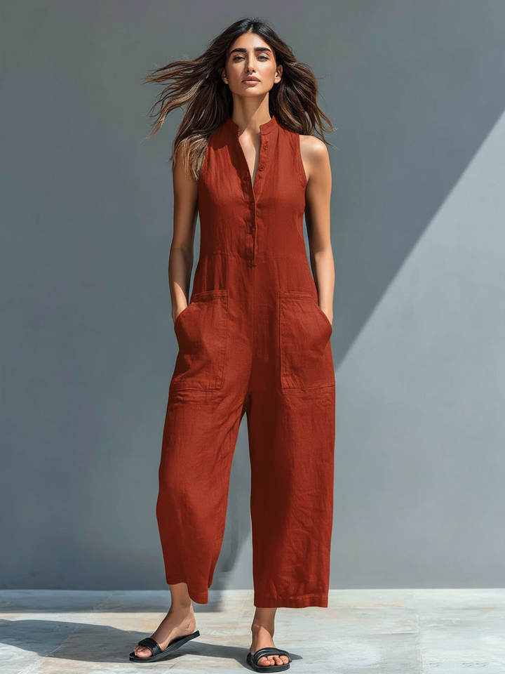 Signe™ | Luftig Linnejumpsuit