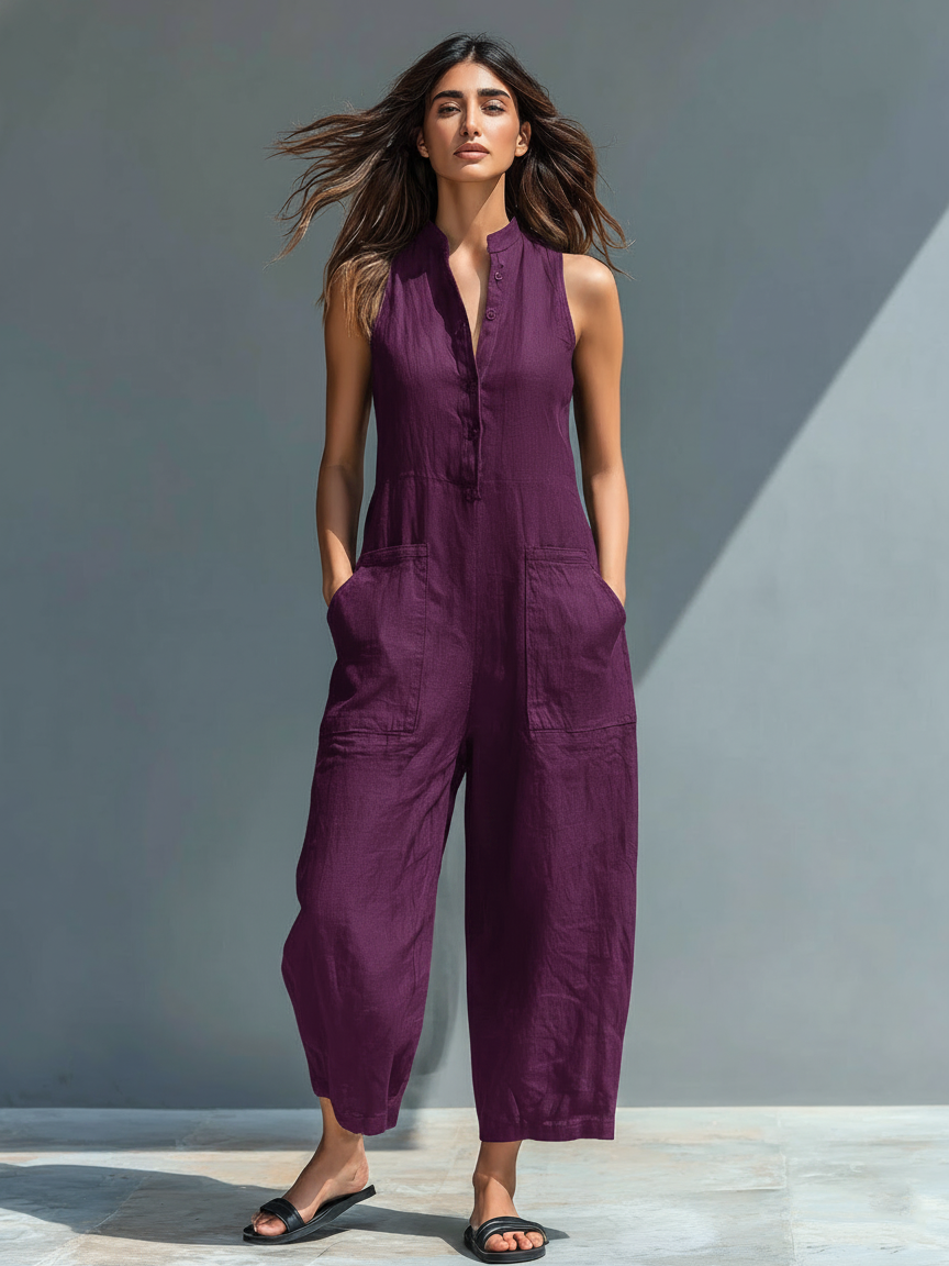 Signe™ | Luftig Linnejumpsuit