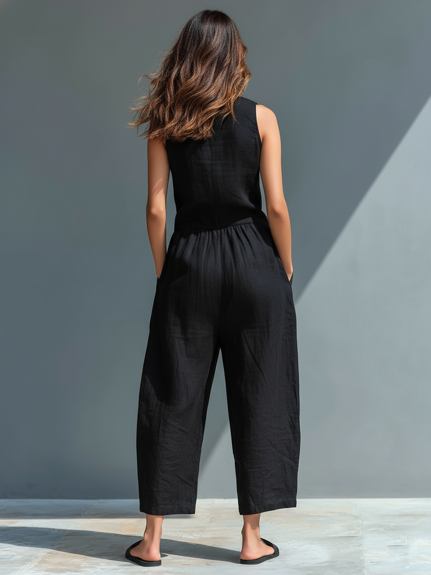 Signe™ | Luftig Linnejumpsuit