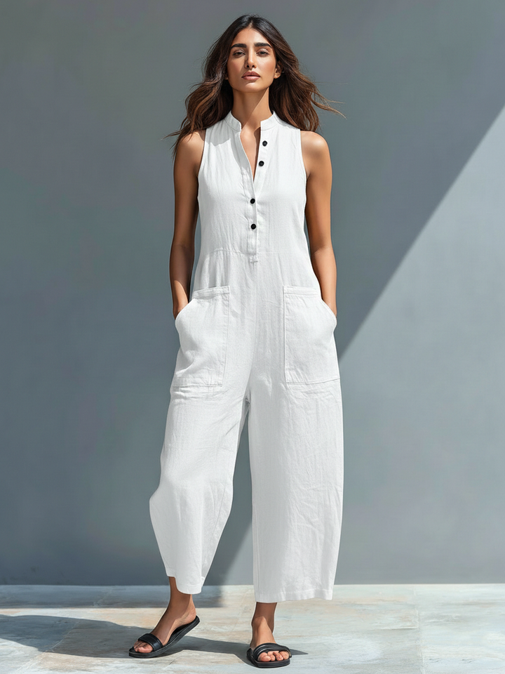 Signe™ | Luftig Linnejumpsuit