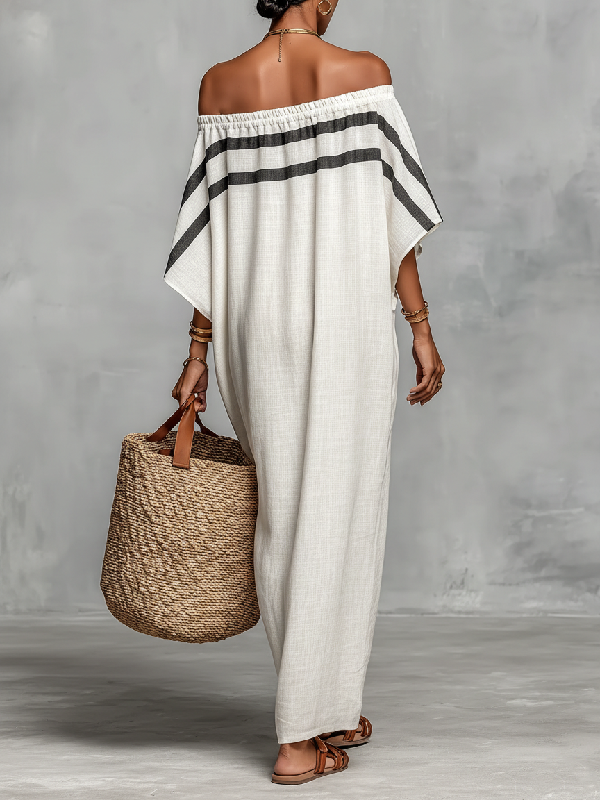 Minimalistisk maxiklänning i linne