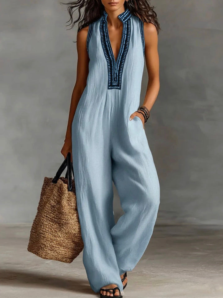 Fiamma  | Ärmlös jumpsuit med hög krage