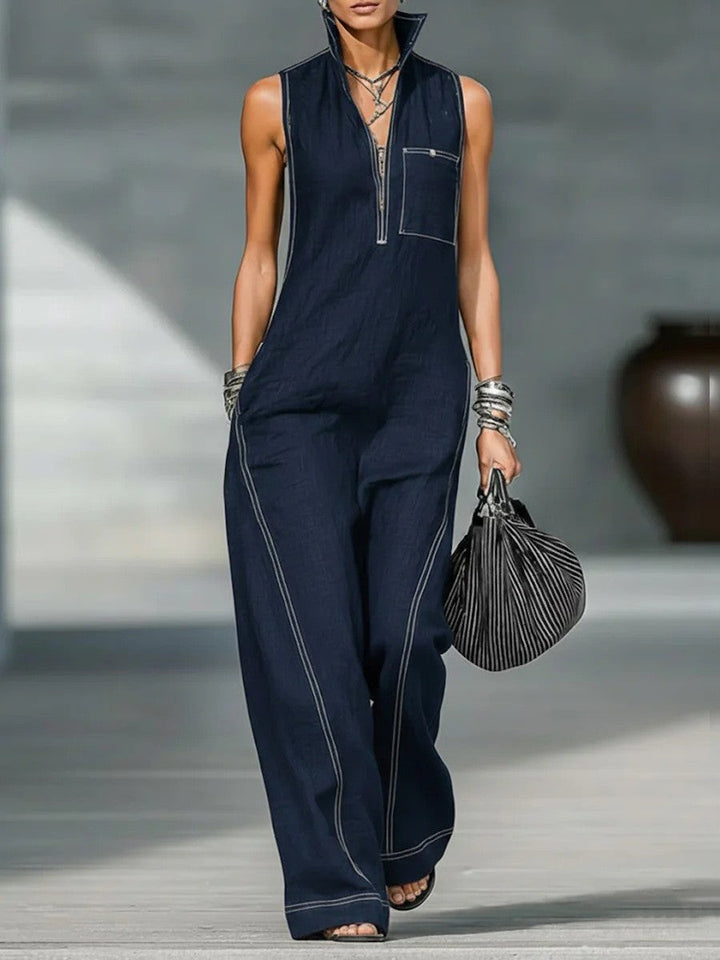 Jamie | Minimalistisk, ärmlös, avslappnad jumpsuit