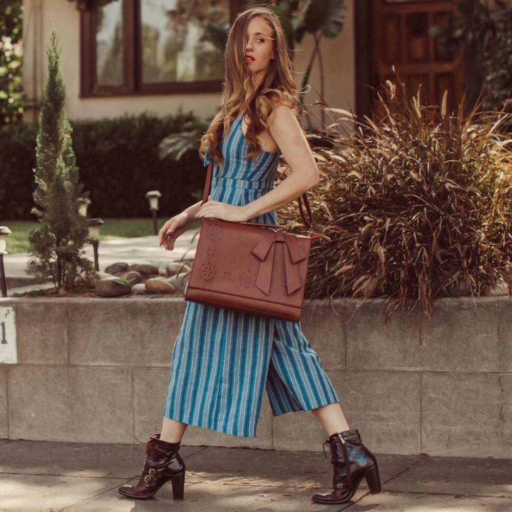 Bernadette – rosettväska i satchel-stil