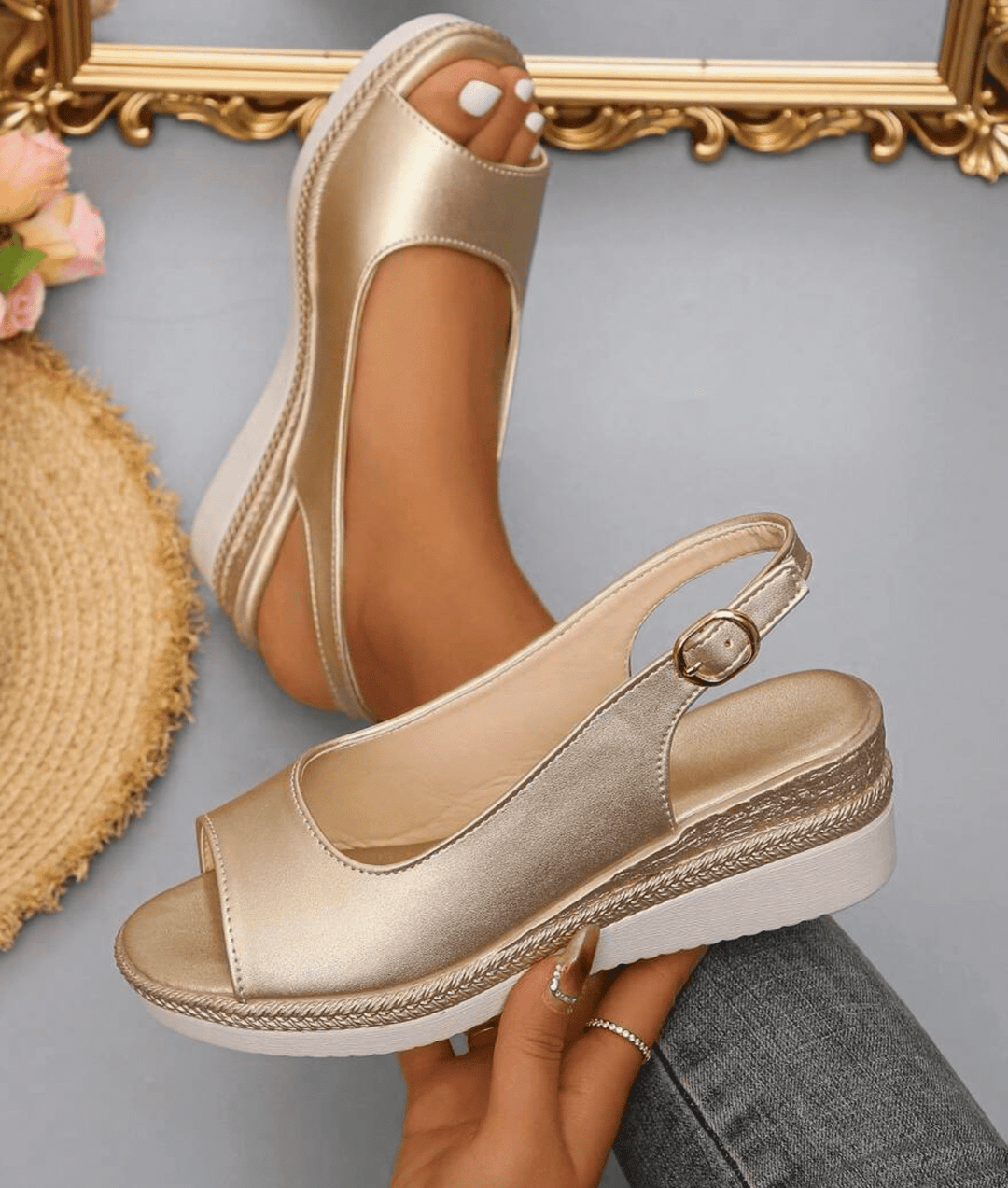 Chelsea | Ortopediska slingback-espadrillesandaler