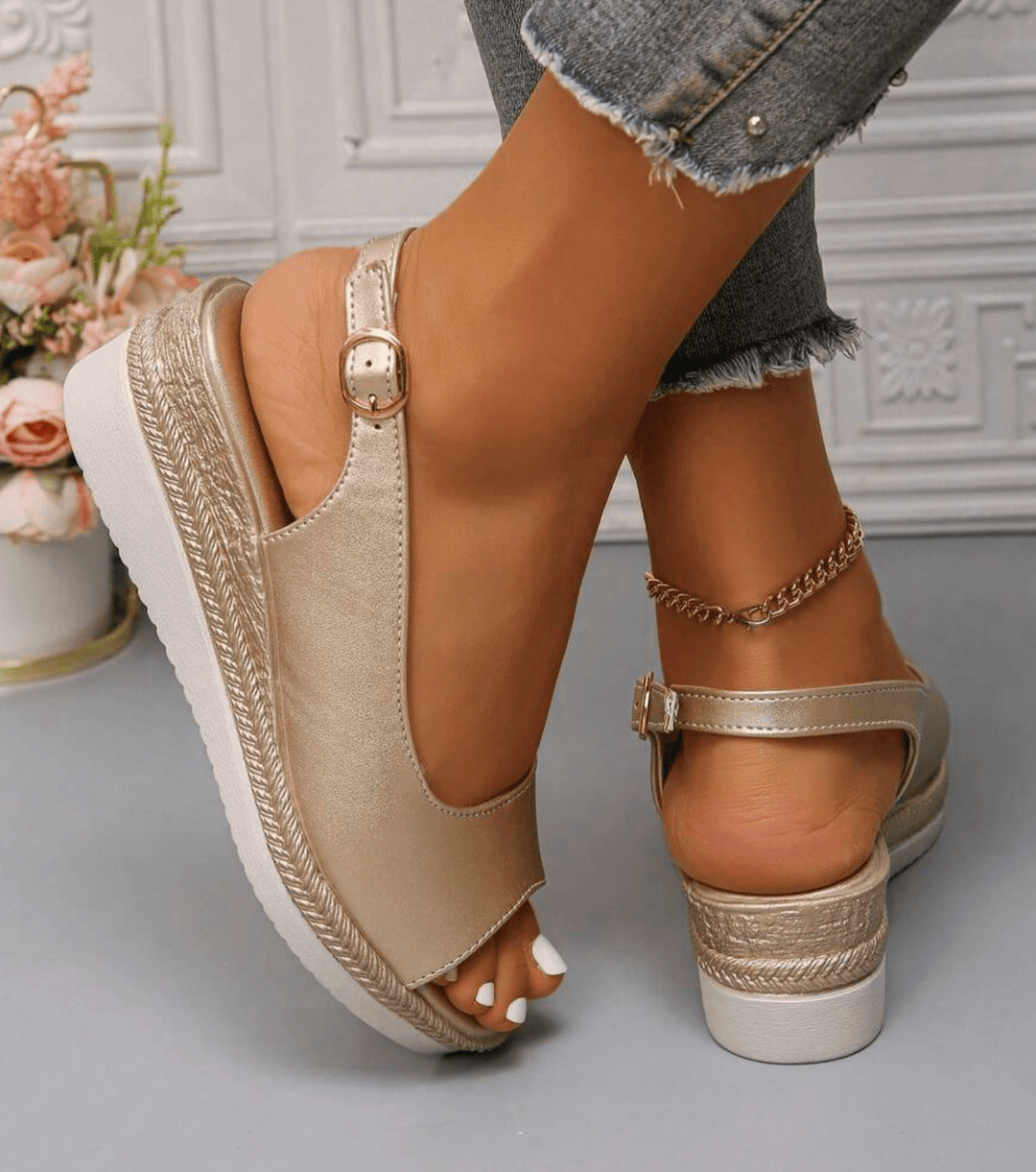 Chelsea | Ortopediska slingback-espadrillesandaler