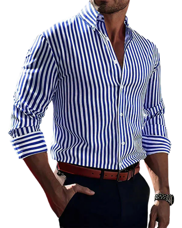 Michel | Elegant skjorta med tunna ränder