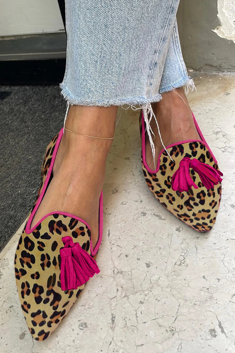 Asma™ - leopardmönstrade ballerinaskor