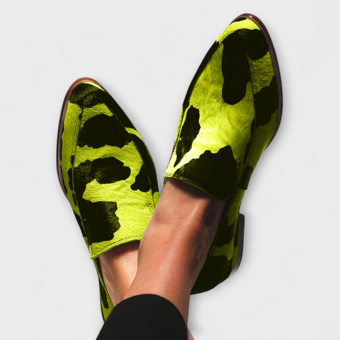 Serena - ko-mönstrade statement-loafers