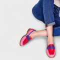 Vivian - Färgglada patchwork-loafers