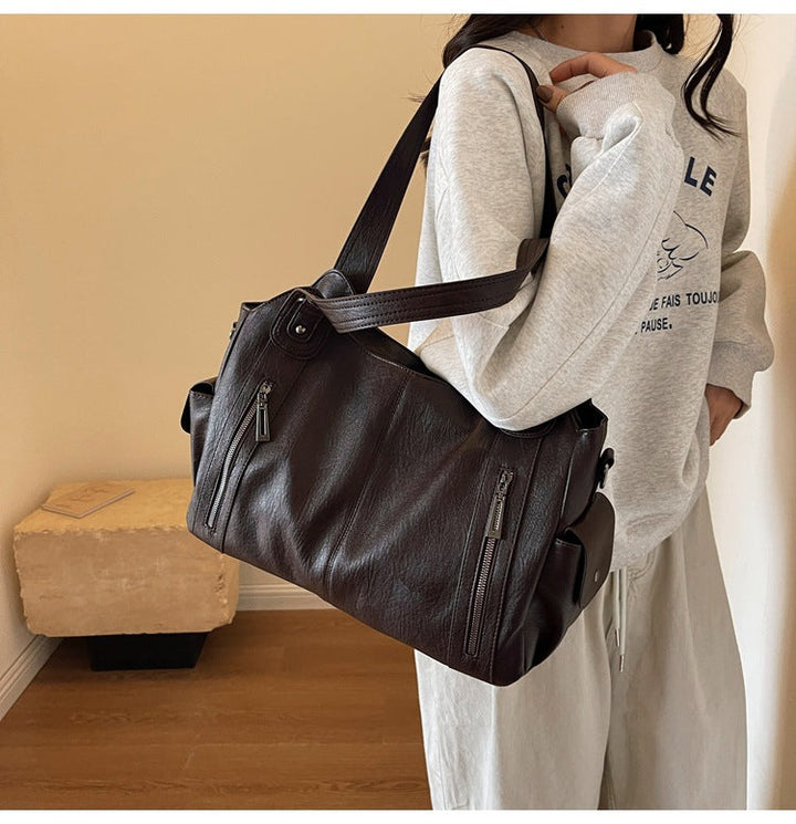 Amira - läder toteväska