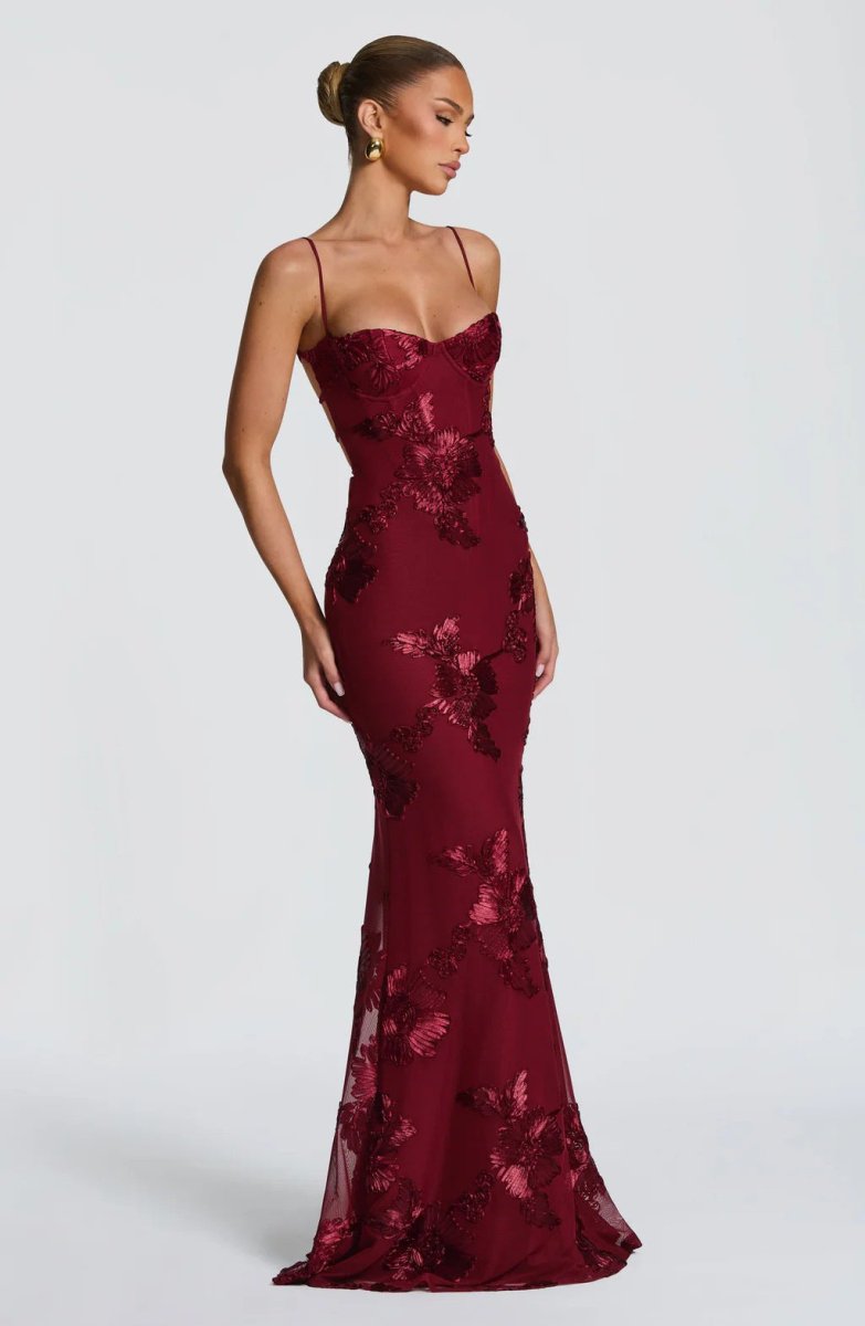 Bodycon-maxiklänning med spets